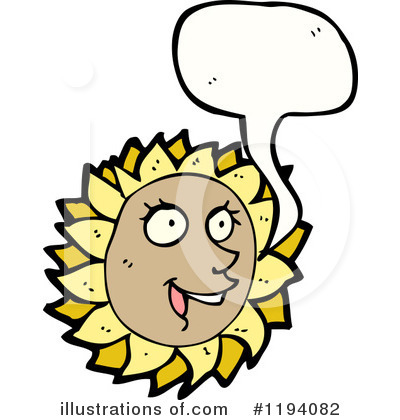 Royalty-Free (RF) Sunflower Clipart Illustration by lineartestpilot - Stock Sample #1194082