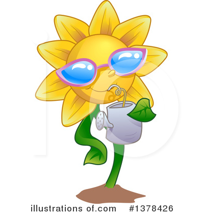 Royalty-Free (RF) Sunflower Clipart Illustration by BNP Design Studio - Stock Sample #1378426