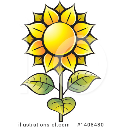 Sunflower Clipart #1408480 by Lal Perera