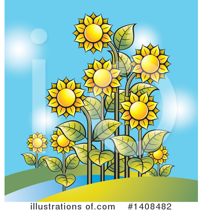 Sunflower Clipart #1408482 by Lal Perera