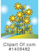 Sunflower Clipart #1408482 by Lal Perera