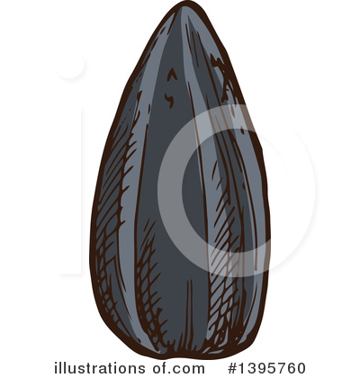 Royalty-Free (RF) Sunflower Seed Clipart Illustration by Vector Tradition SM - Stock Sample #1395760