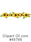 Sunflowers Clipart #45795 by Pams Clipart