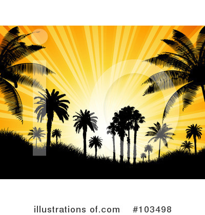 Tropical Sunset Clipart #103498 by KJ Pargeter