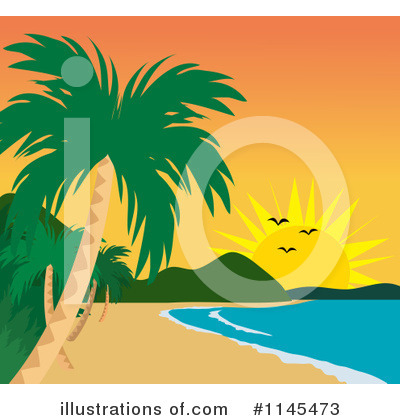 Royalty-Free (RF) Sunset Clipart Illustration by Rosie Piter - Stock Sample #1145473