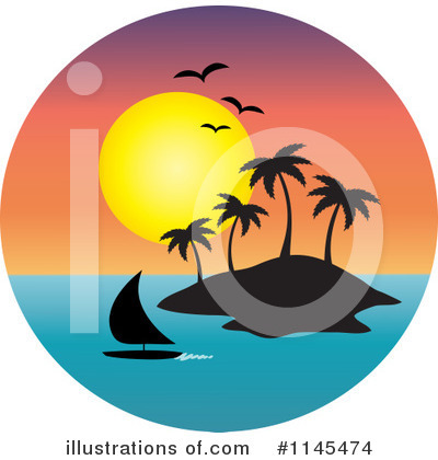 Royalty-Free (RF) Sunset Clipart Illustration by Rosie Piter - Stock Sample #1145474