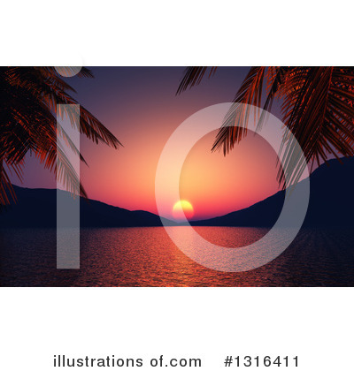 Palm Trees Clipart #1316411 by KJ Pargeter