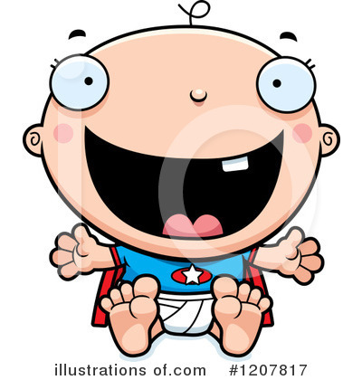 Royalty-Free (RF) Super Baby Clipart Illustration by Cory Thoman - Stock Sample #1207817