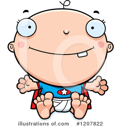 Royalty-Free (RF) Super Baby Clipart Illustration by Cory Thoman - Stock Sample #1207822