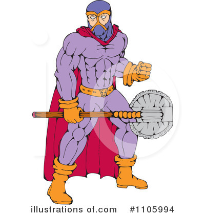 Royalty-Free (RF) Super Hero Clipart Illustration by patrimonio - Stock Sample #1105994