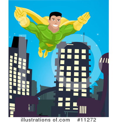 Super Man Clipart #11272 by AtStockIllustration