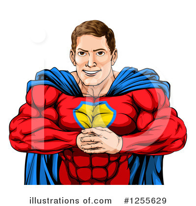 Super Man Clipart #1255629 by AtStockIllustration