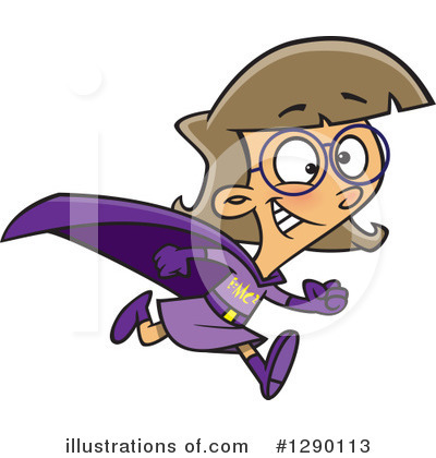 Royalty-Free (RF) Super Hero Clipart Illustration by toonaday - Stock Sample #1290113