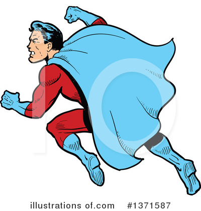 Royalty-Free (RF) Super Hero Clipart Illustration by Clip Art Mascots - Stock Sample #1371587