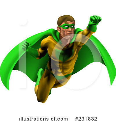 Royalty-Free (RF) Super Hero Clipart Illustration by AtStockIllustration - Stock Sample #231832