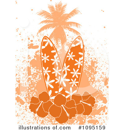 Royalty-Free (RF) Surfboard Clipart Illustration by elaineitalia - Stock Sample #1095159