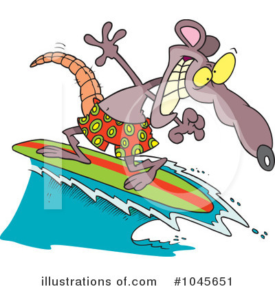 Royalty-Free (RF) Surfer Clipart Illustration by toonaday - Stock Sample #1045651