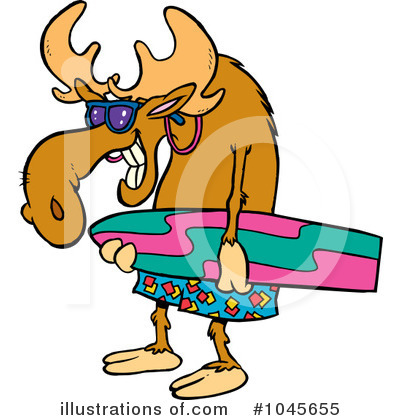Royalty-Free (RF) Surfer Clipart Illustration by toonaday - Stock Sample #1045655