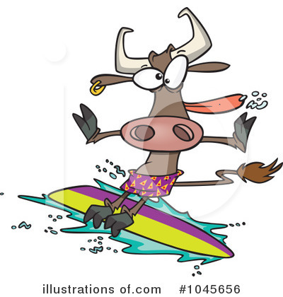 Royalty-Free (RF) Surfer Clipart Illustration by toonaday - Stock Sample #1045656