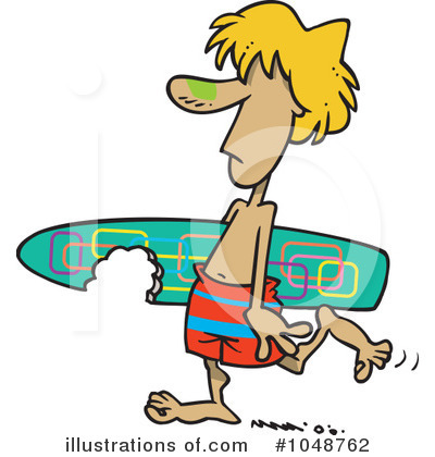 Royalty-Free (RF) Surfer Clipart Illustration by toonaday - Stock Sample #1048762