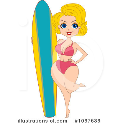Royalty-Free (RF) Surfer Clipart Illustration by BNP Design Studio - Stock Sample #1067636