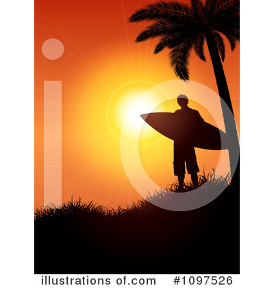Royalty-Free (RF) Surfer Clipart Illustration by KJ Pargeter - Stock Sample #1097526