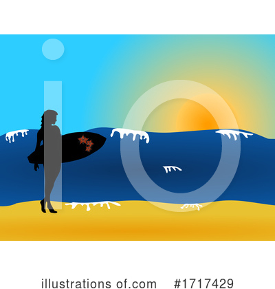 Royalty-Free (RF) Surfer Clipart Illustration by elaineitalia - Stock Sample #1717429