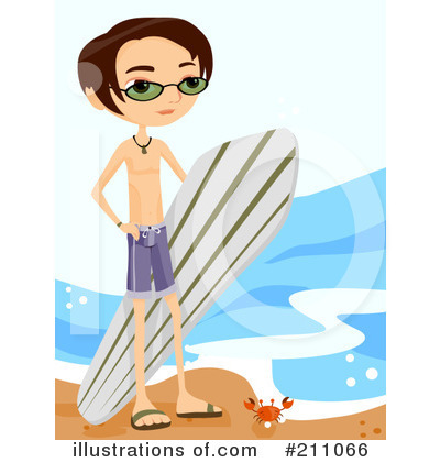 Royalty-Free (RF) Surfer Clipart Illustration by BNP Design Studio - Stock Sample #211066