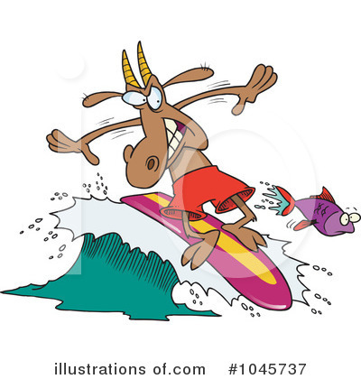 Royalty-Free (RF) Surfing Clipart Illustration by toonaday - Stock Sample #1045737