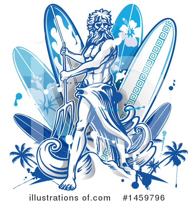 Surfing Clipart #1459796 by Domenico Condello