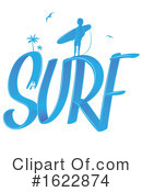 Surfing Clipart #1622874 by Domenico Condello