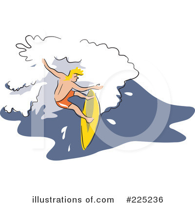 Royalty-Free (RF) Surfing Clipart Illustration by Prawny - Stock Sample #225236