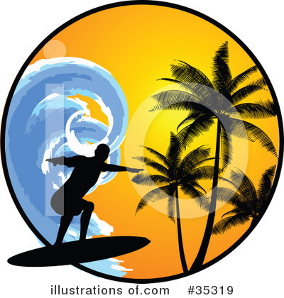 Surfing Clipart #35319 by KJ Pargeter