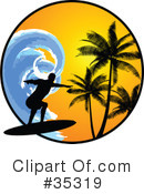Surfing Clipart #35319 by KJ Pargeter