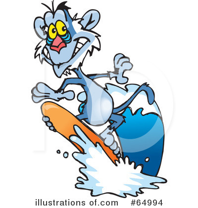 Royalty-Free (RF) Surfing Clipart Illustration by Dennis Holmes Designs - Stock Sample #64994