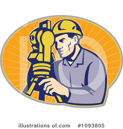 Royalty-Free (RF) Surveyor Clipart Illustration by patrimonio - Stock Sample #1093805