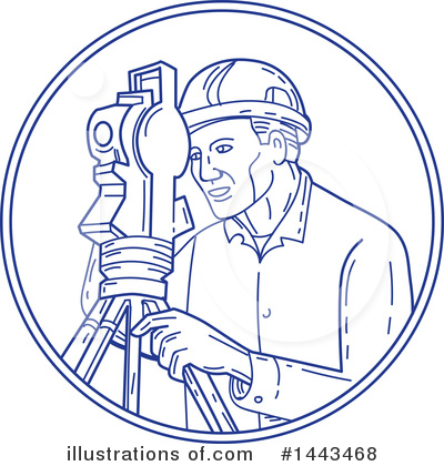 Royalty-Free (RF) Surveyor Clipart Illustration by patrimonio - Stock Sample #1443468