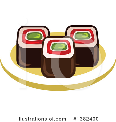 Sushi Clipart #1382400 by Vector Tradition SM