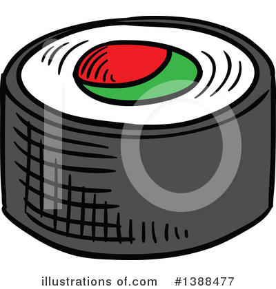 Royalty-Free (RF) Sushi Clipart Illustration by Vector Tradition SM - Stock Sample #1388477