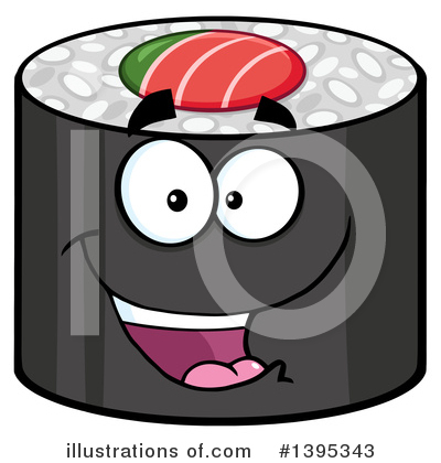 Sushi Character Clipart #1395343 by Hit Toon