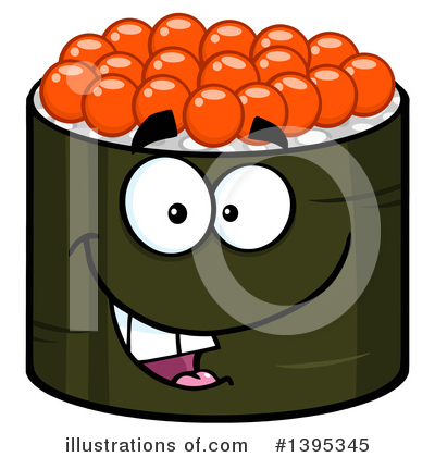 Sushi Roll Clipart #1395345 by Hit Toon