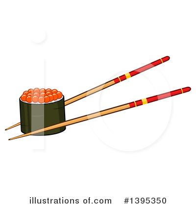 Royalty-Free (RF) Sushi Clipart Illustration by Hit Toon - Stock Sample #1395350