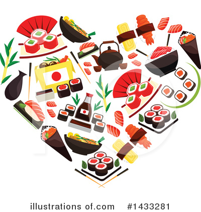 Sushi Roll Clipart #1433281 by Vector Tradition SM