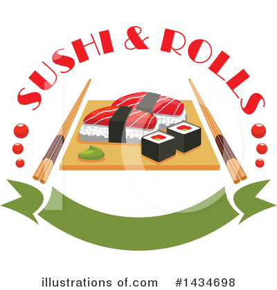 Royalty-Free (RF) Sushi Clipart Illustration by Vector Tradition SM - Stock Sample #1434698
