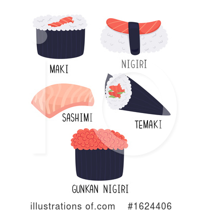Royalty-Free (RF) Sushi Clipart Illustration by BNP Design Studio - Stock Sample #1624406