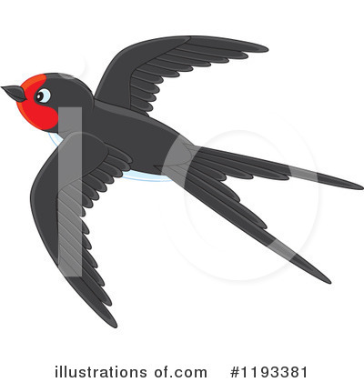 Royalty-Free (RF) Swallow Clipart Illustration by Alex Bannykh - Stock Sample #1193381