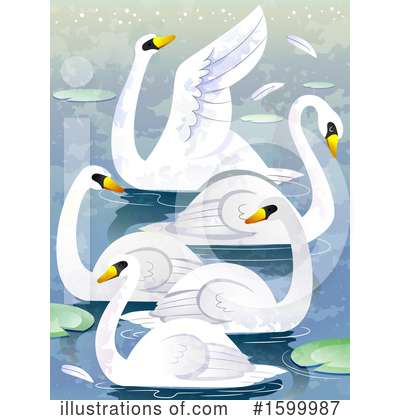 Swans Clipart #1599987 by BNP Design Studio