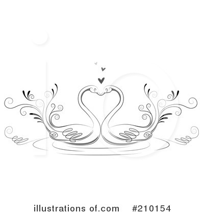 Royalty-Free (RF) Swans Clipart Illustration by BNP Design Studio - Stock Sample #210154