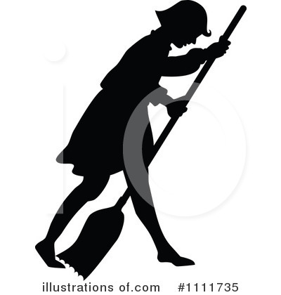 Royalty-Free (RF) Sweeping Clipart Illustration by Prawny Vintage - Stock Sample #1111735