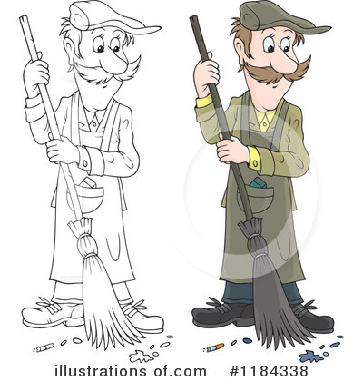 Royalty-Free (RF) Sweeping Clipart Illustration by Alex Bannykh - Stock Sample #1184338